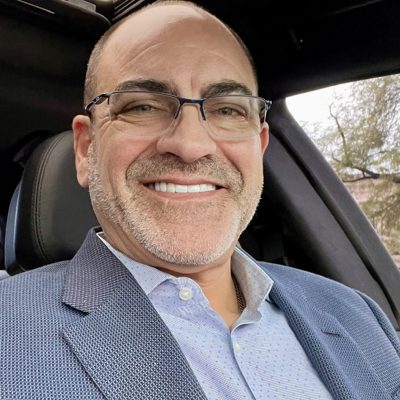 Brian Fabiano in a blue blazer